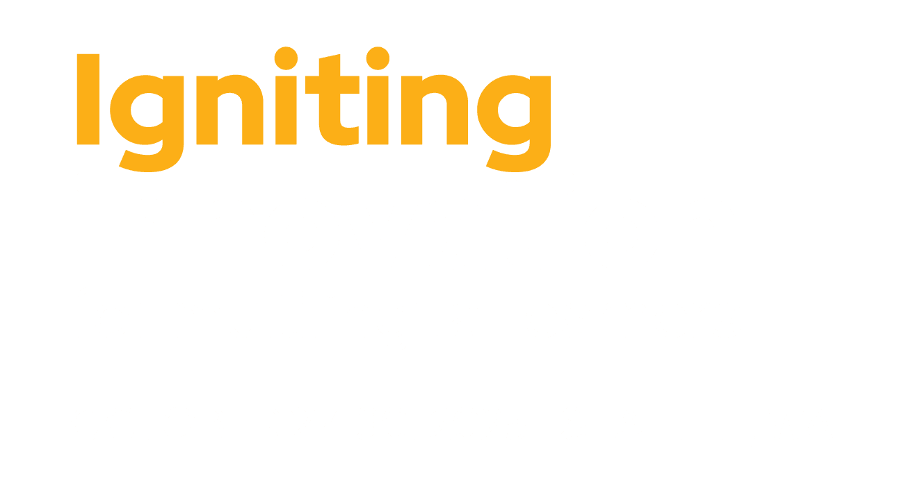 illustration of fireworks explosions with speech bubbles in the center of each and the words igniting innovation for multilingual learners