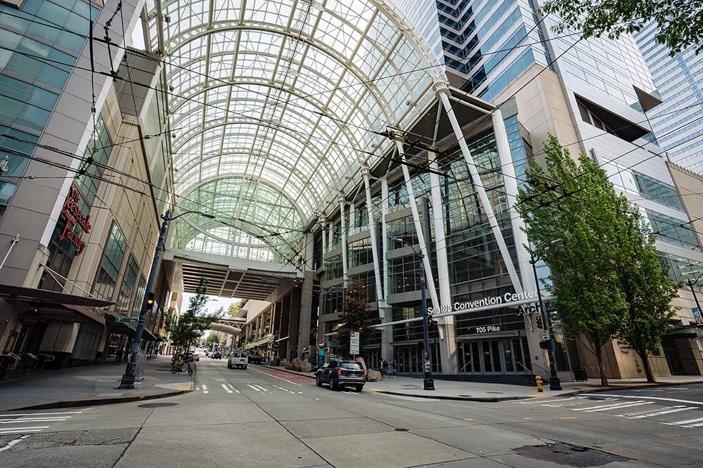 external view of the seattle convention center
